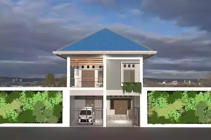 Minimalis Modern House Mix Used With Mini Store Design