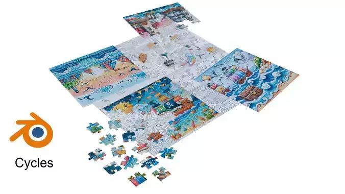 puzzle game 3D model