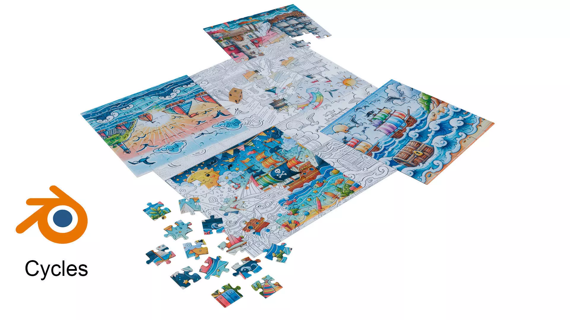 puzzle game 3D model