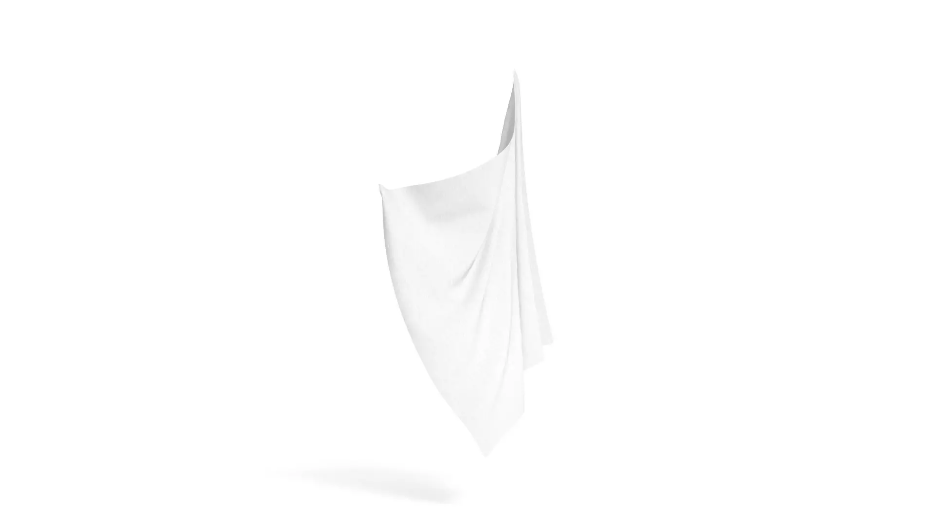 White Fabric 2 Types - wrinkled cotton textile material sheet 3D model