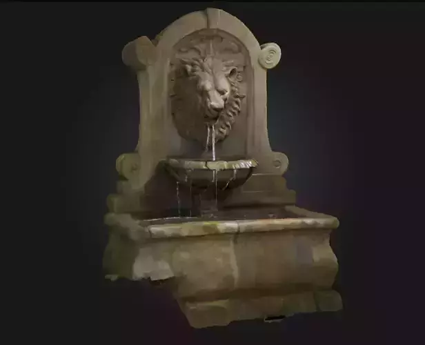 Lions Cascade Fountain  Majestic Flow of Classical Power