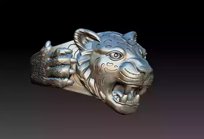 TIGER SILVER RING
