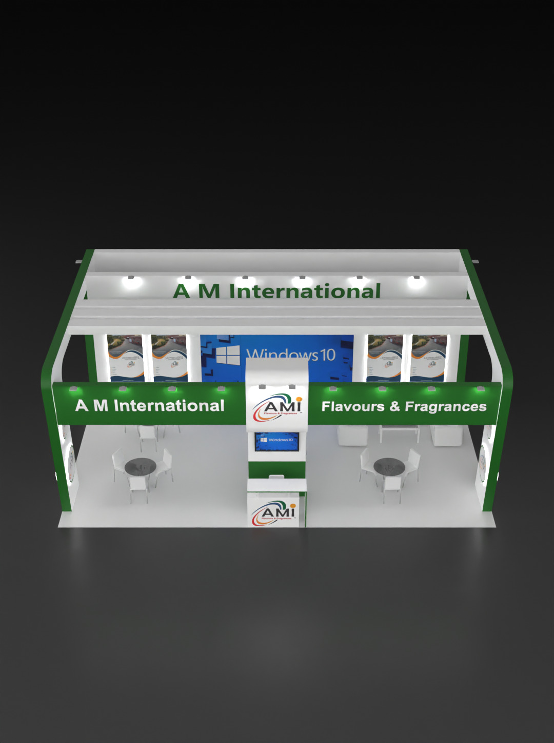 Exhibition stall 0001 20x30x12 Free low-poly 3D model_5