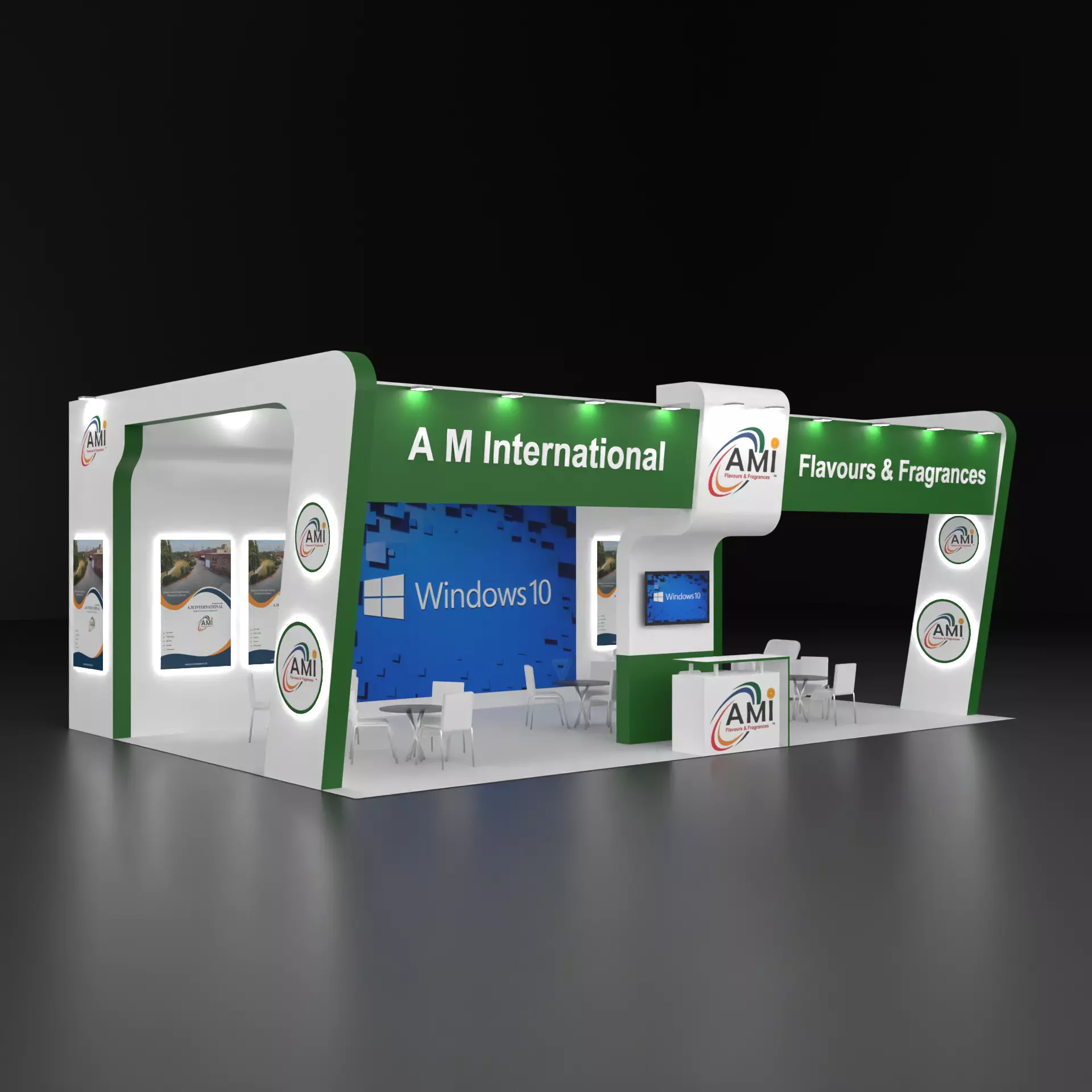 Exhibition stall 0001 20x30x12 Free low-poly 3D model_0