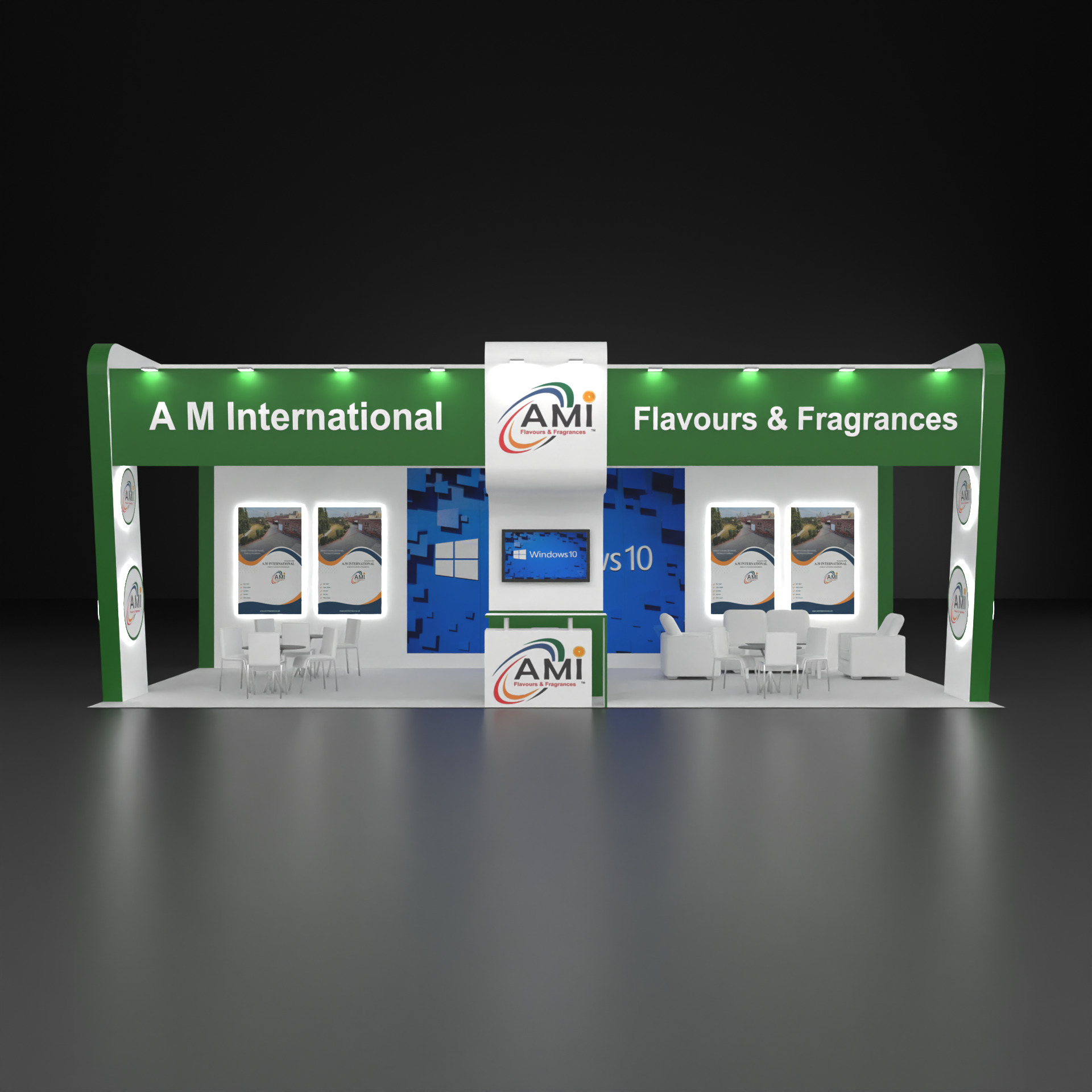 Exhibition stall 0001 20x30x12 Free low-poly 3D model_3