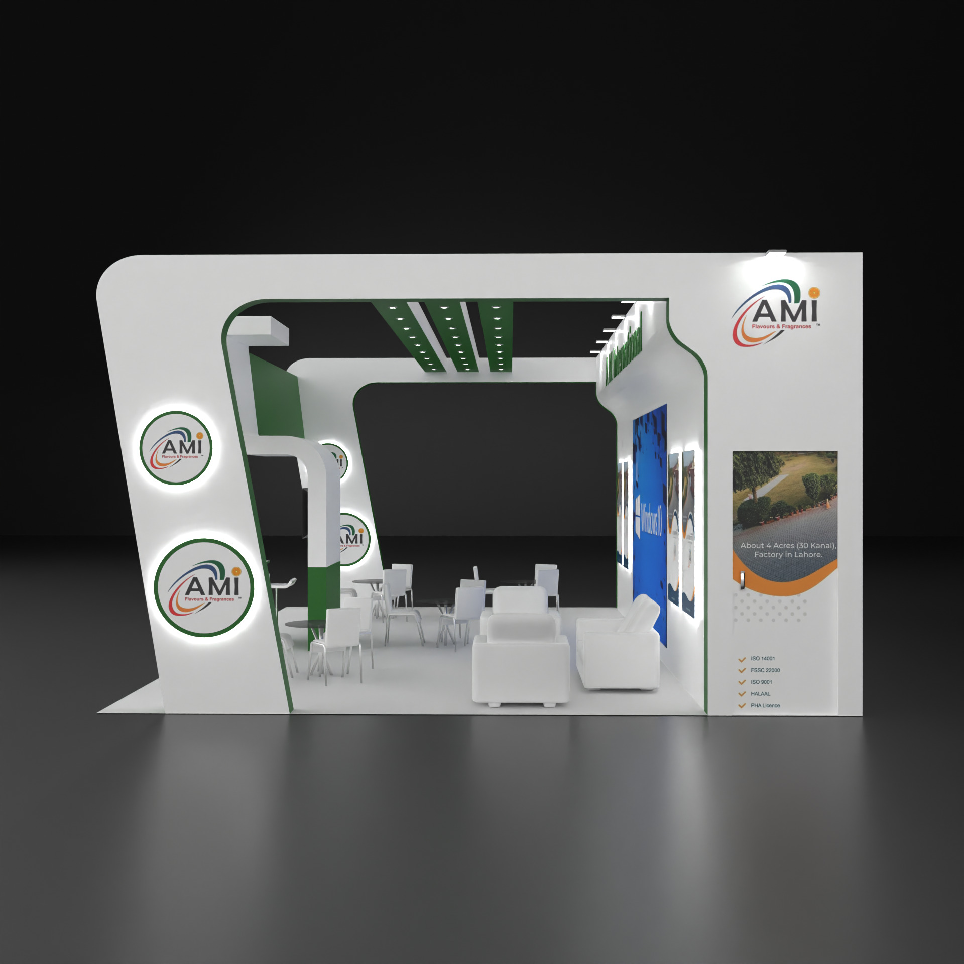 Exhibition stall 0001 20x30x12 Free low-poly 3D model_6