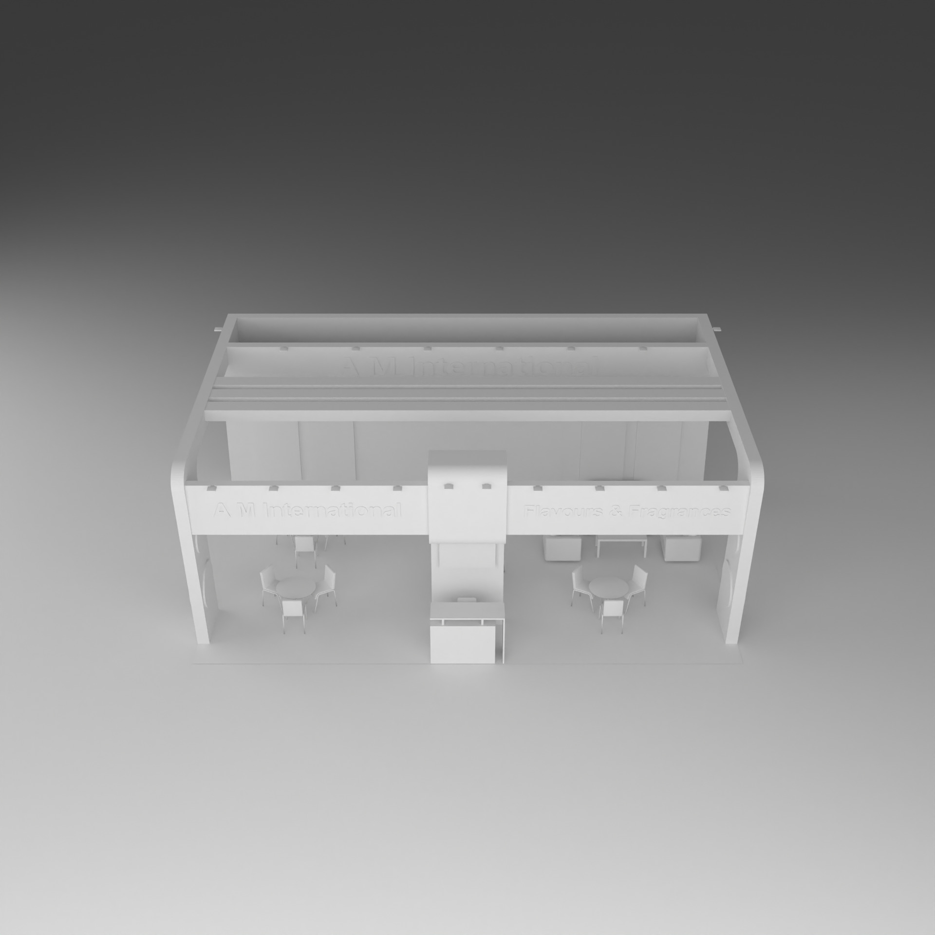 Exhibition stall 0001 20x30x12 Free low-poly 3D model_1