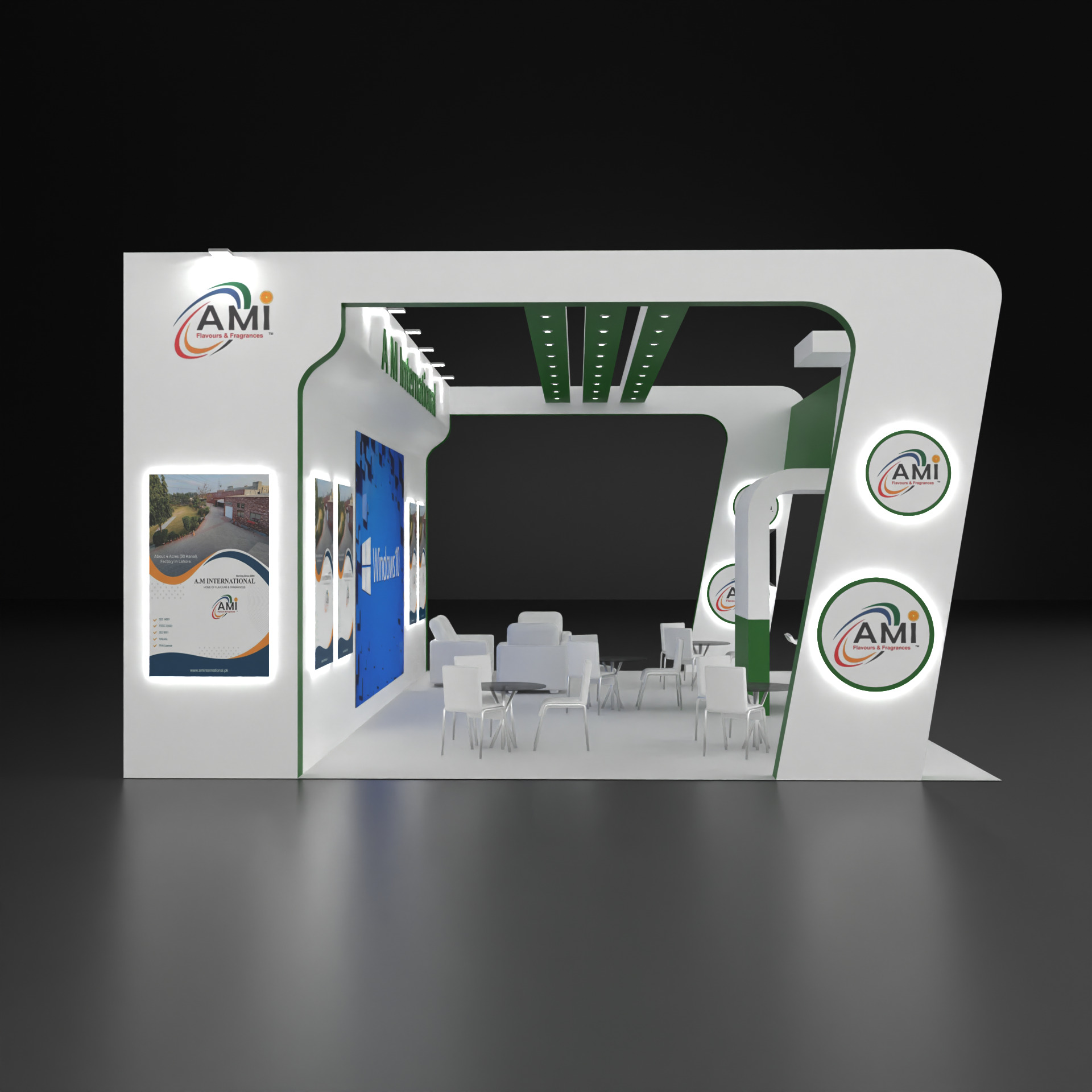 Exhibition stall 0001 20x30x12 Free low-poly 3D model_4