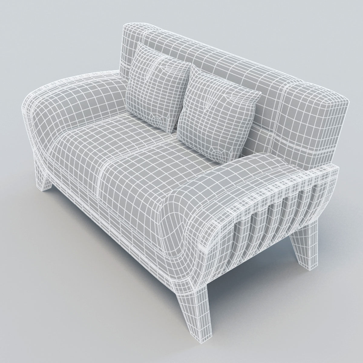 Sofa with books 3D model_8