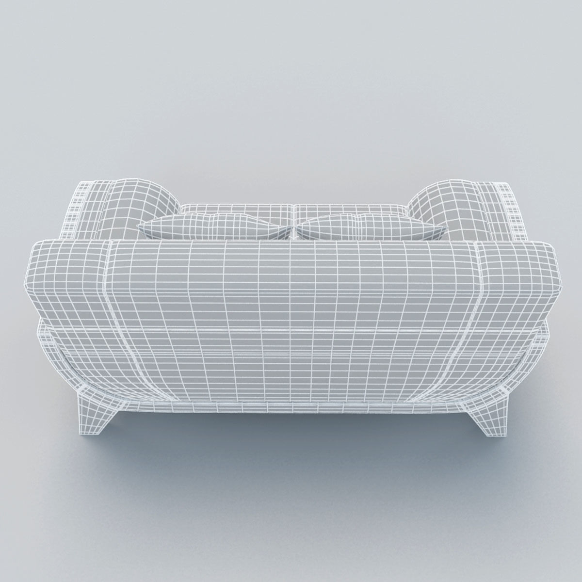 Sofa with books 3D model_7