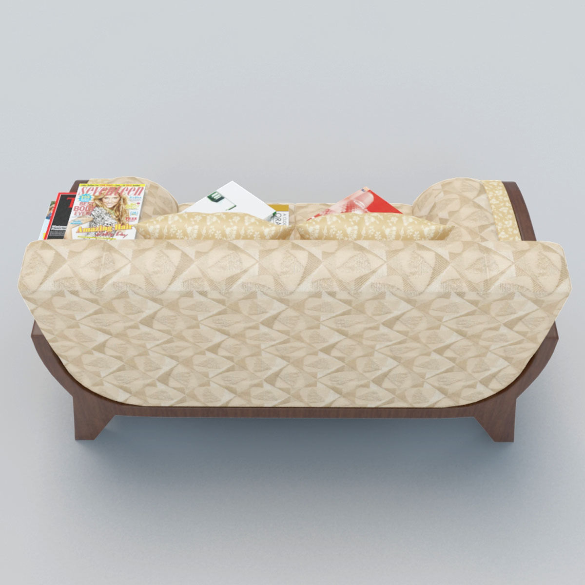 Sofa with books 3D model_4