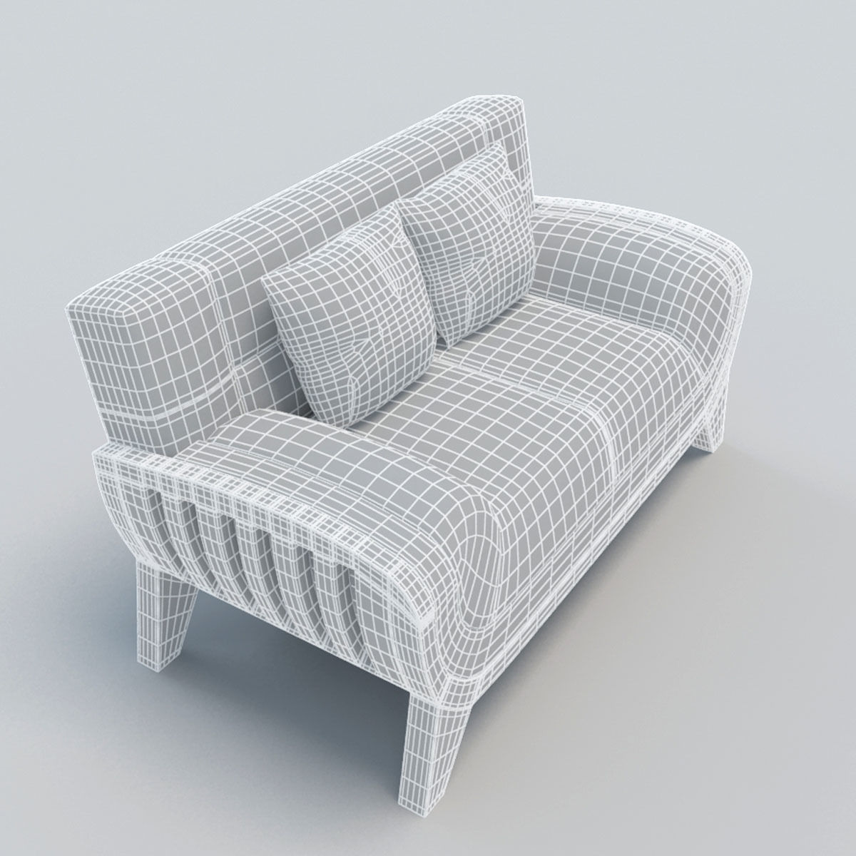 Sofa with books 3D model_5