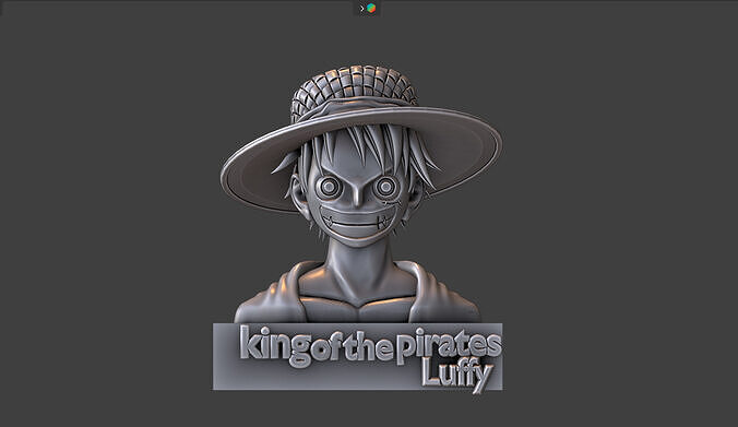 King of the Pirates Luffy Bust 3D Model Free 3D print model