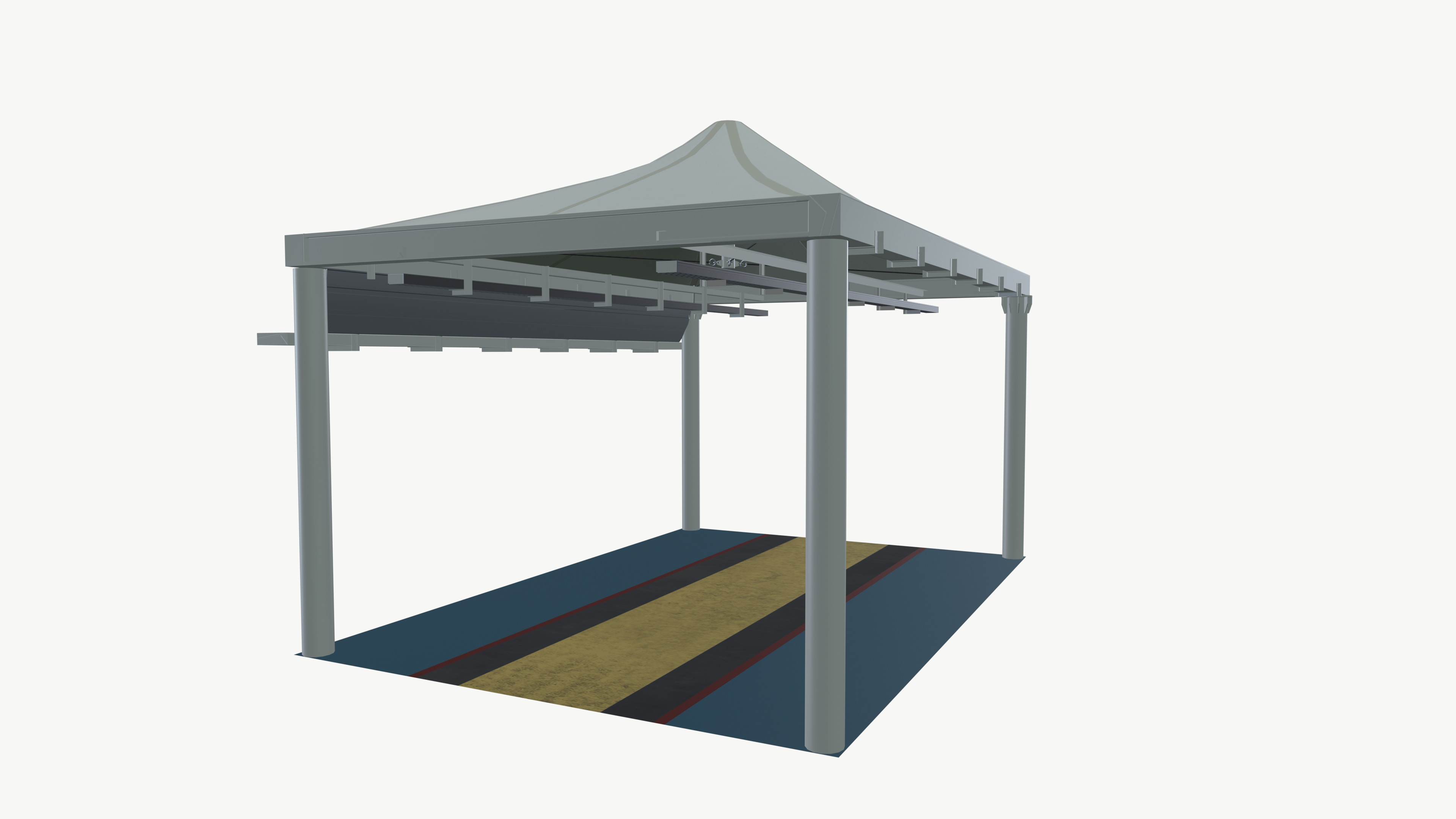 Tent house 3D model_2