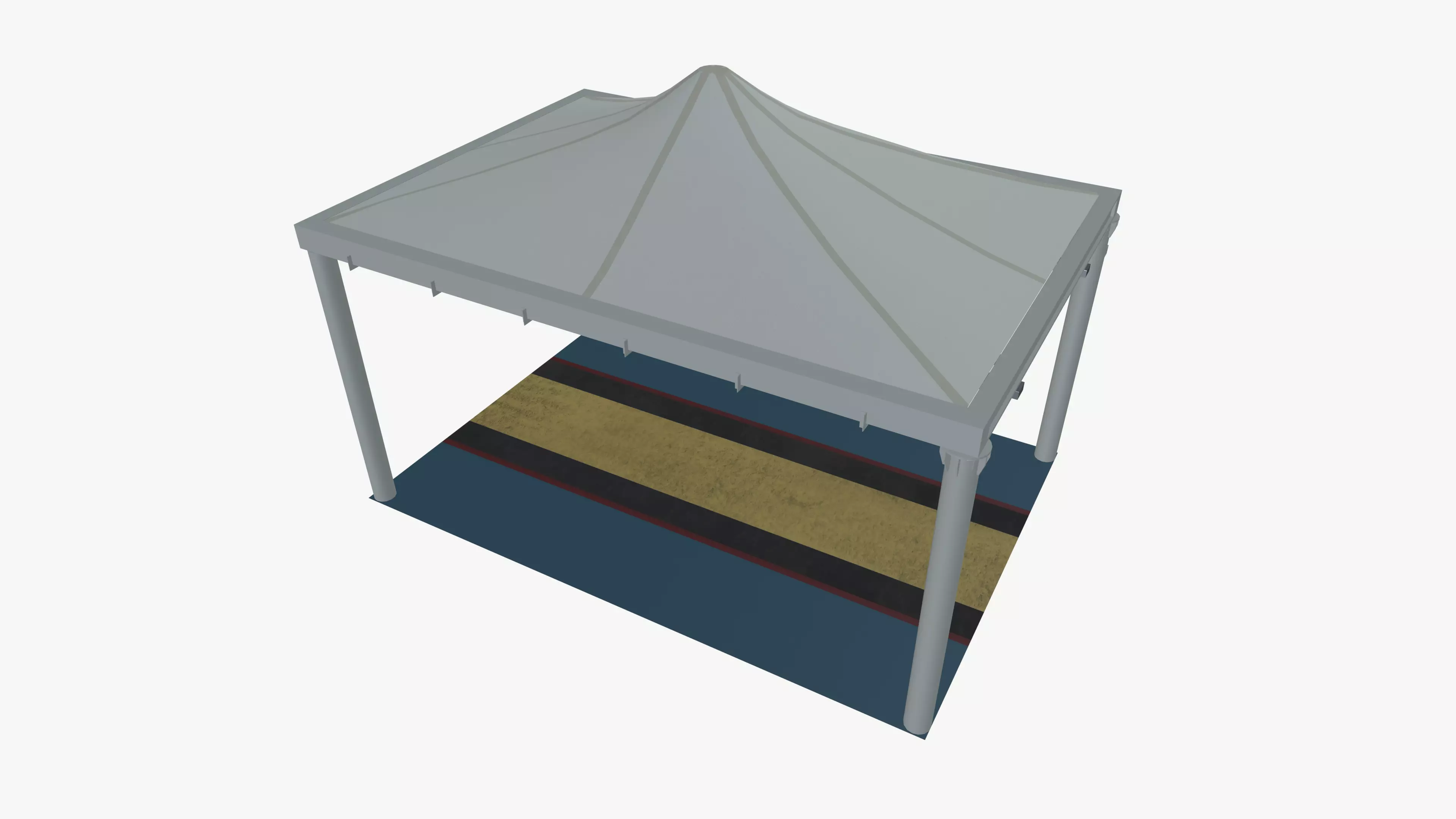 Tent house 3D model_0