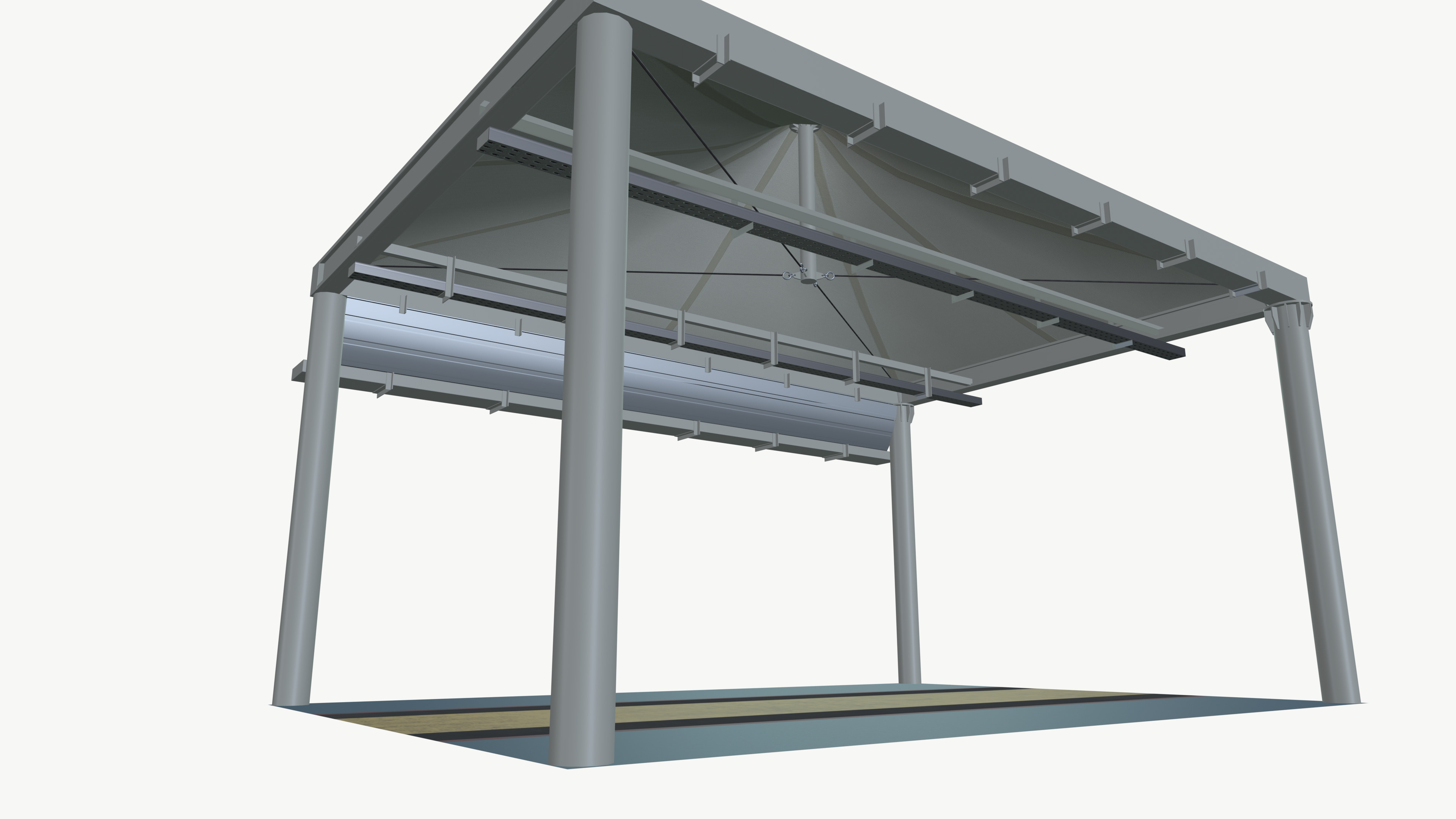 Tent house 3D model_4