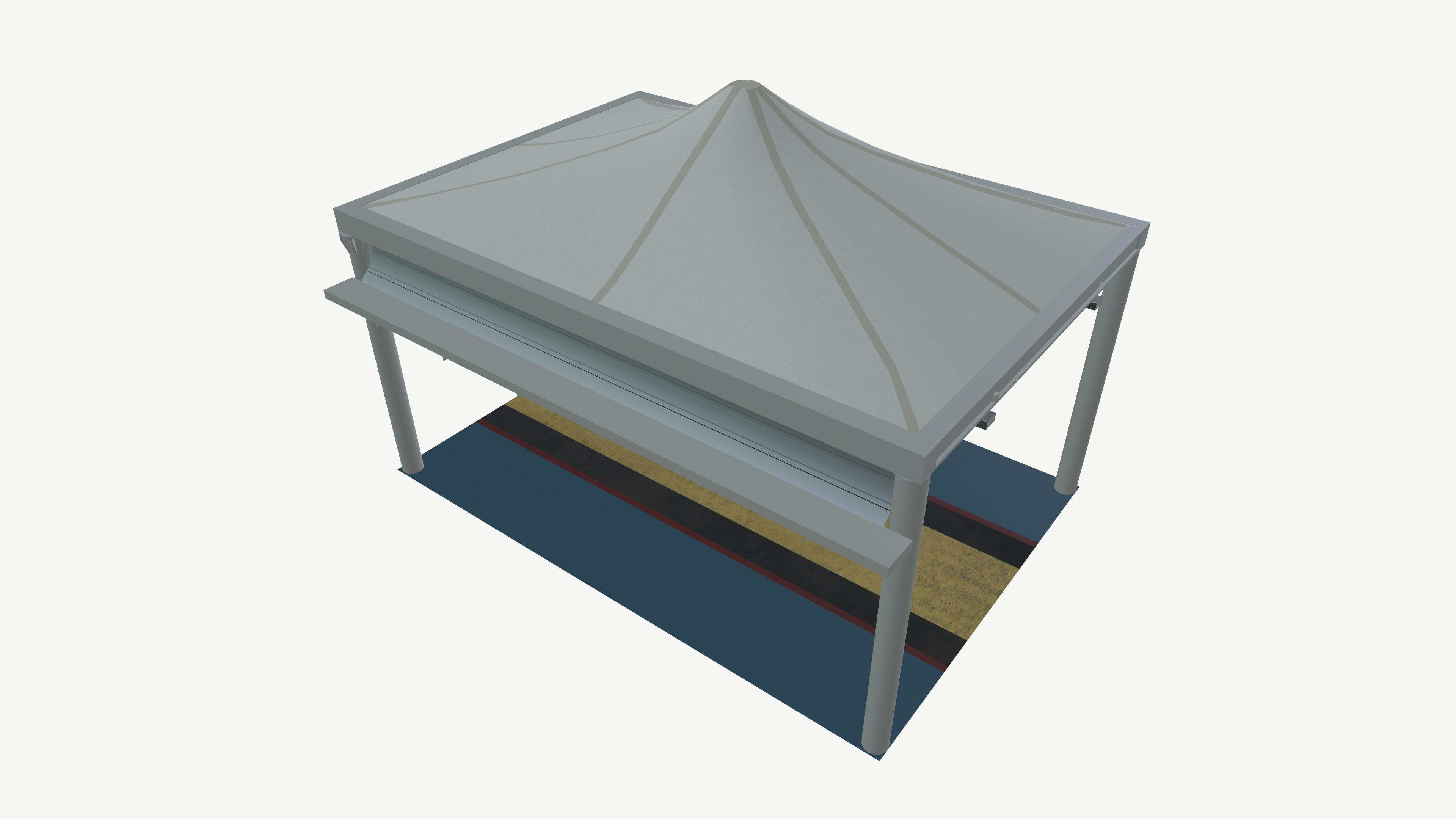 Tent house 3D model_5
