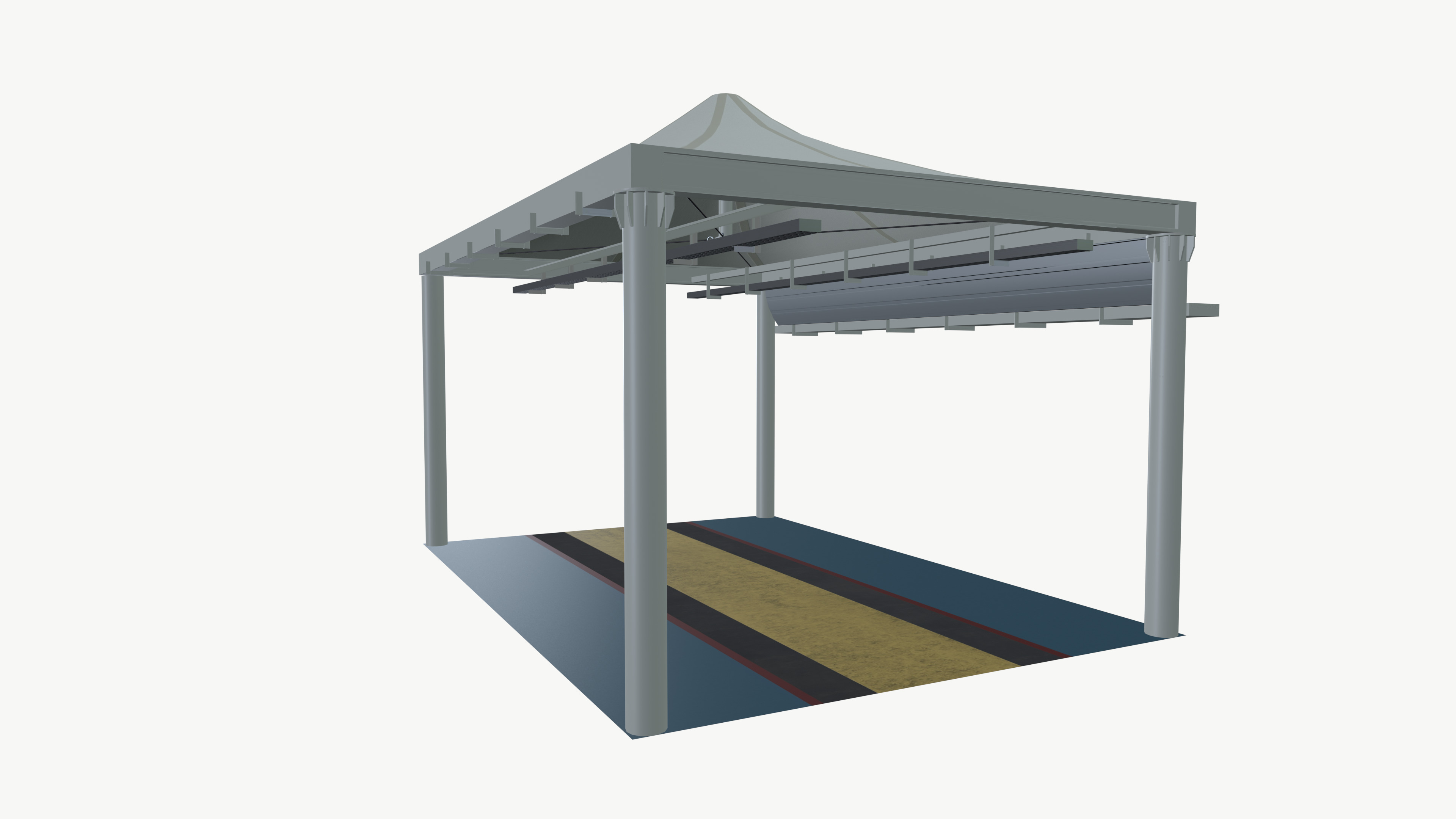 Tent house 3D model_3