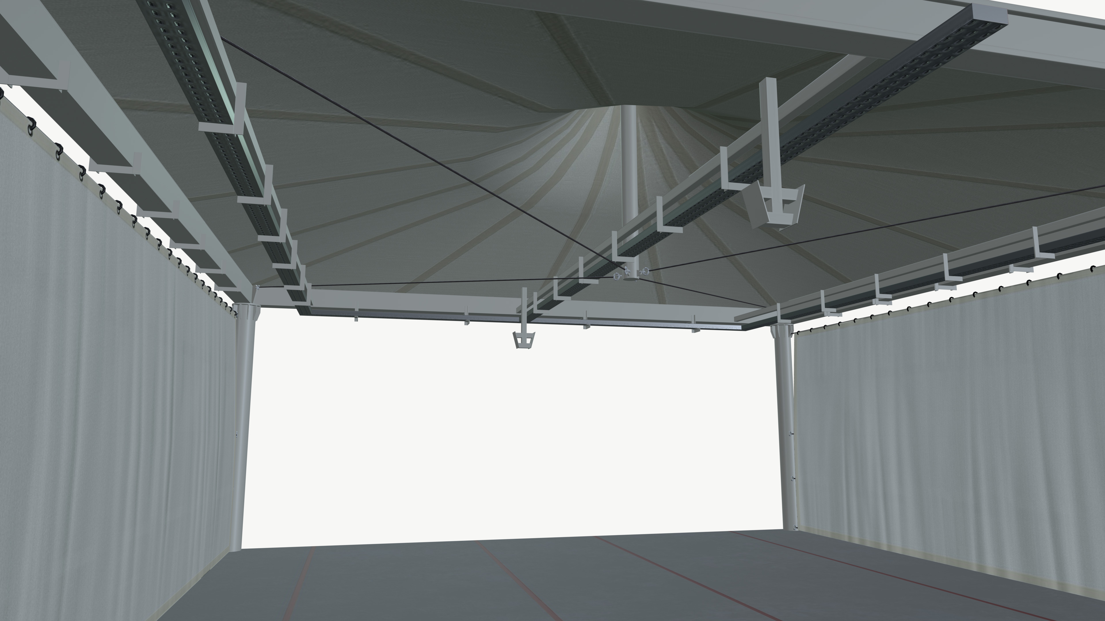 Tent with curtains 3D model_6