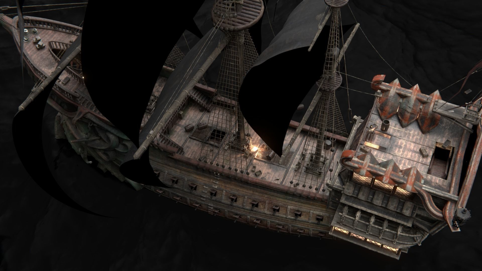 The Deadpool - Sailboat 3D model_5