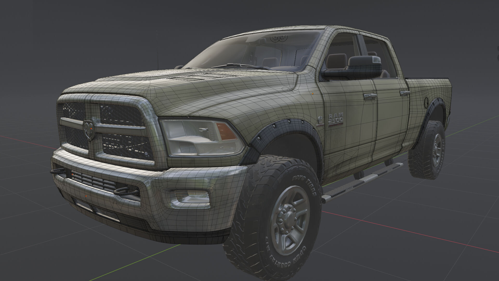 Dodge RAM 2500 Laramie - Complete Model 3D model_35
