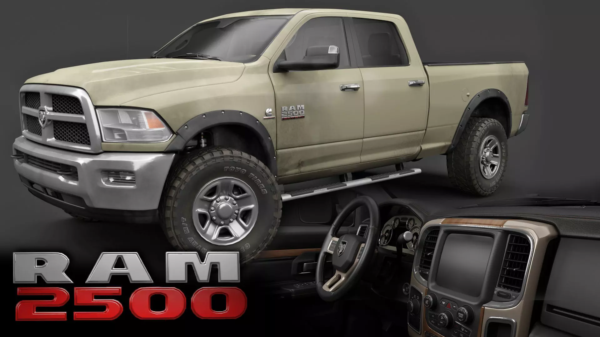 Dodge RAM 2500 Laramie - Complete Model 3D model_0