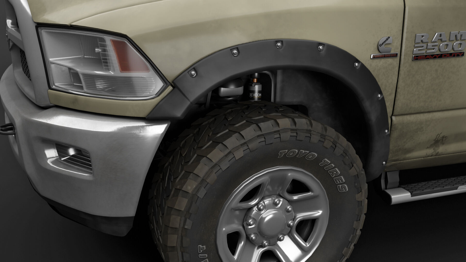 Dodge RAM 2500 Laramie - Complete Model 3D model_26