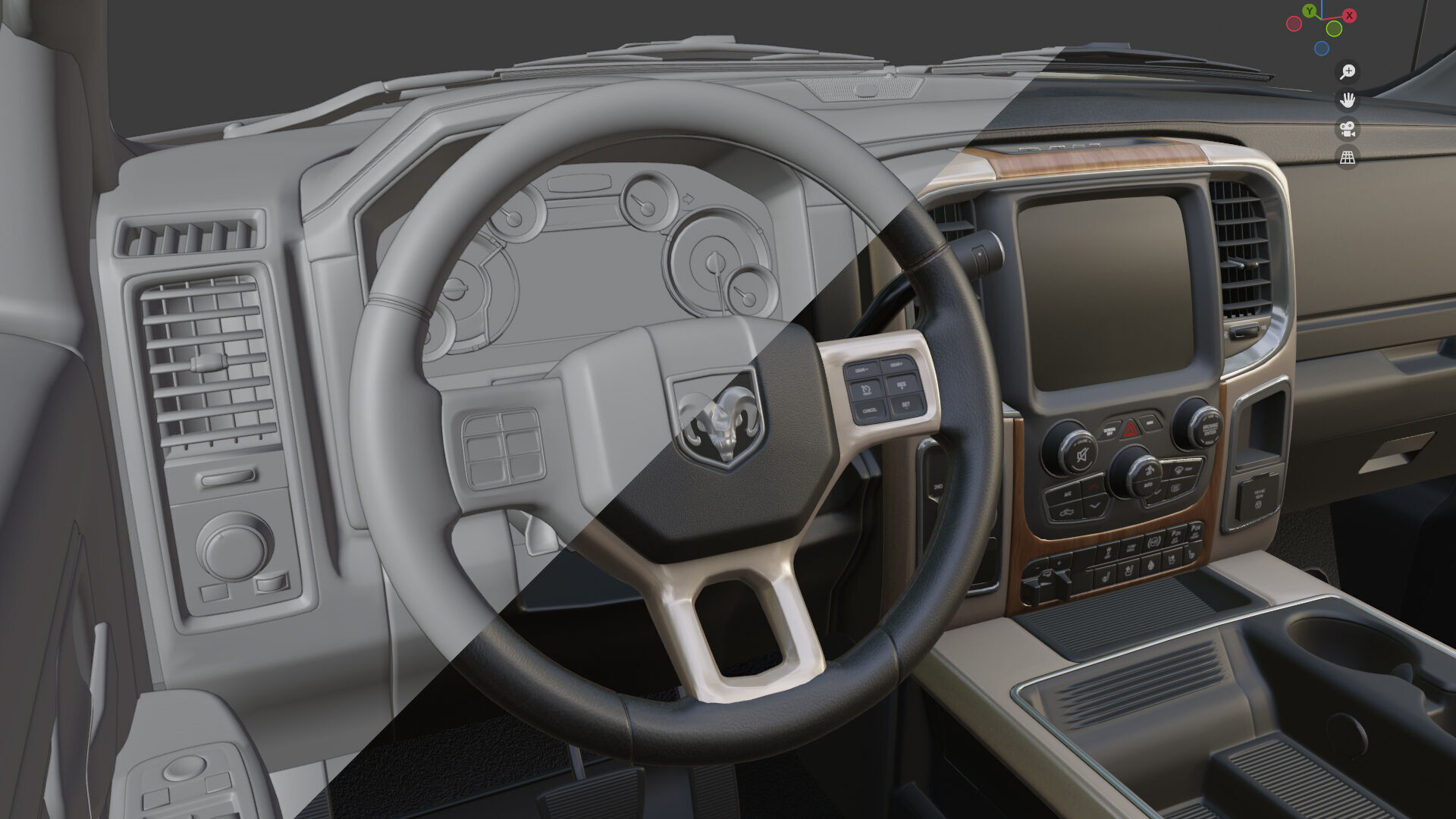 Dodge RAM 2500 Laramie - Complete Model 3D model_20