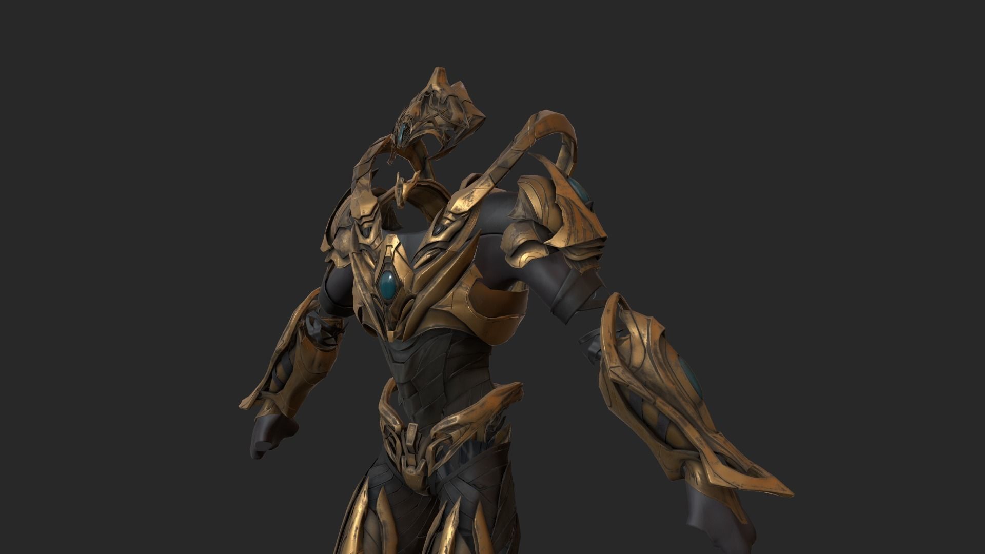 Zealot and Protoss Platform 3D model_47
