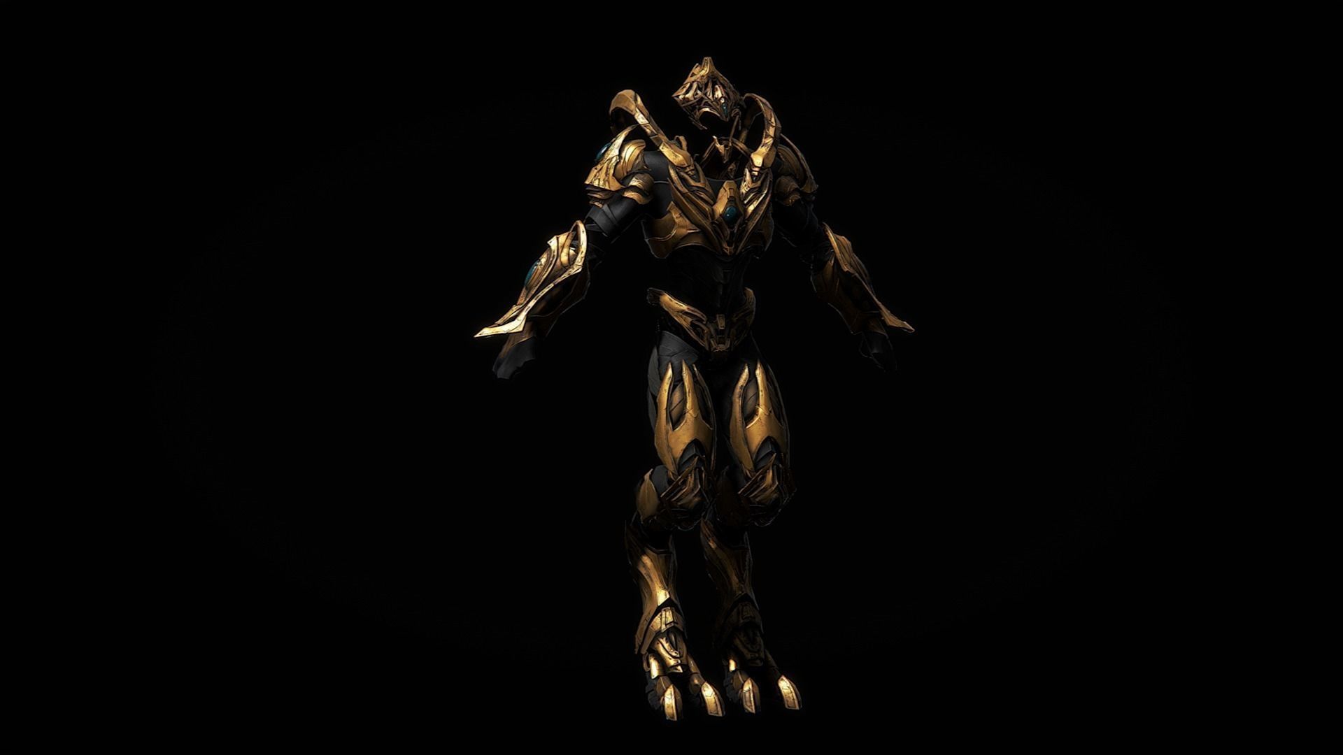 Zealot and Protoss Platform 3D model_35