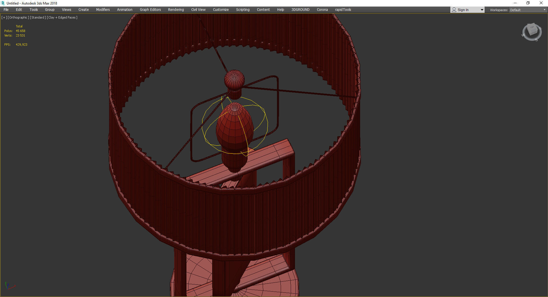 Castro Petra Table Lamp Low-poly 3D model_4