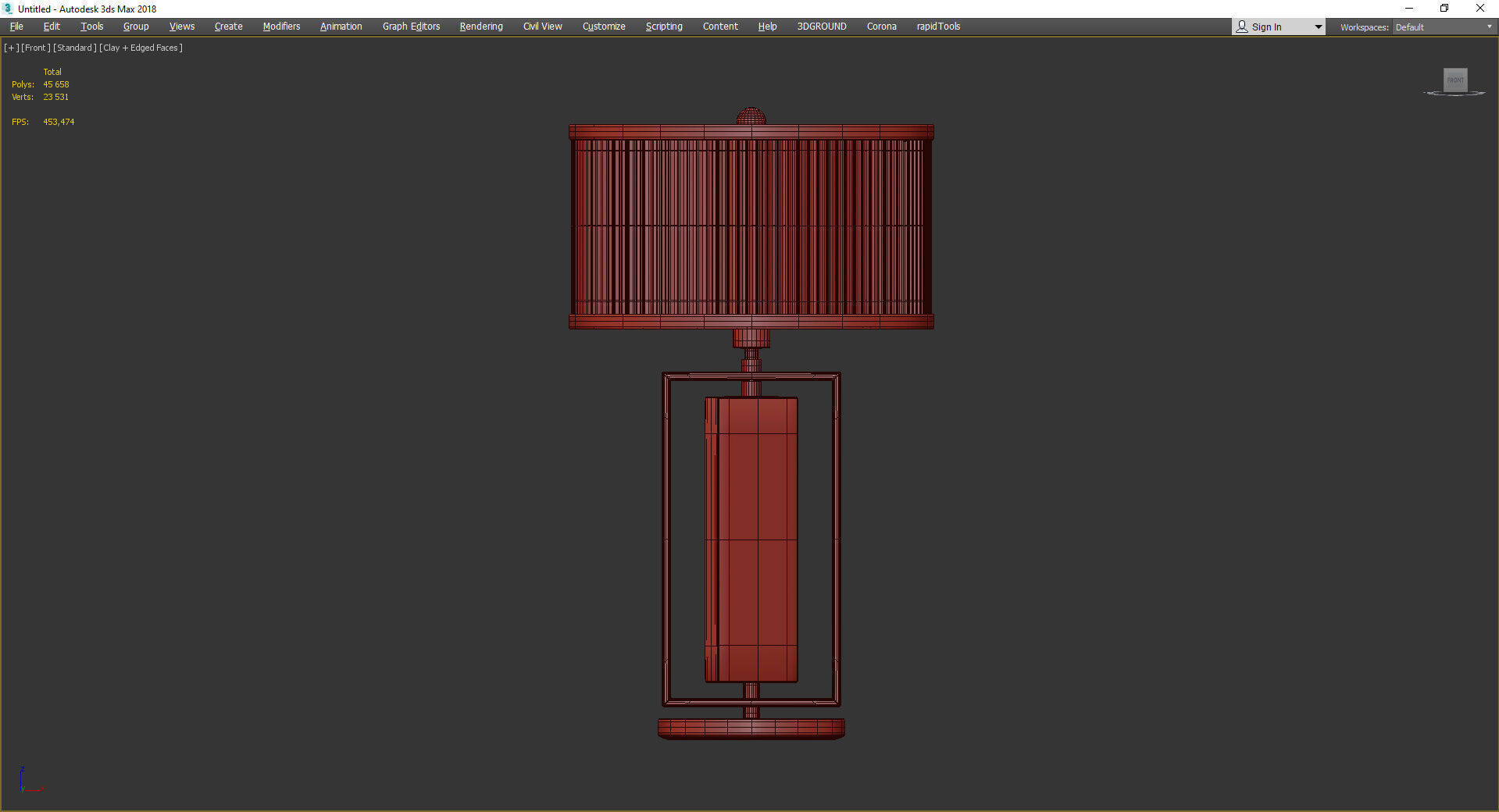Castro Petra Table Lamp Low-poly 3D model_2