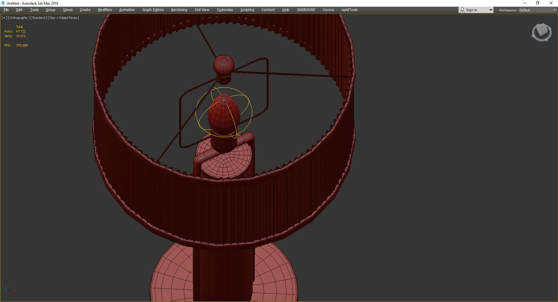  Castro Bauhaus Table Lamp Low-poly 3D model_4