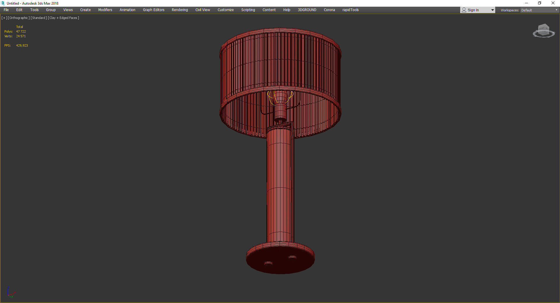  Castro Bauhaus Table Lamp Low-poly 3D model_3