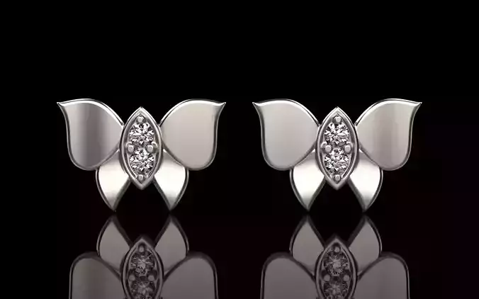 Bat butterfly stud earring model 1085