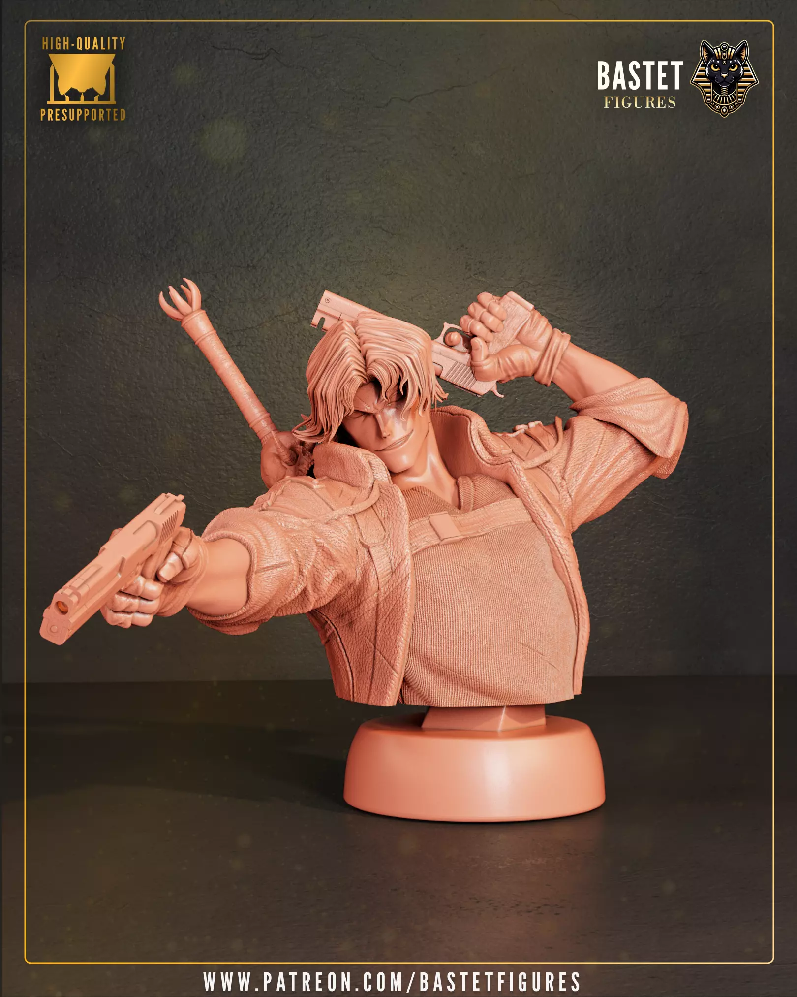 Dante Bust I Devil May Cry 3D print model