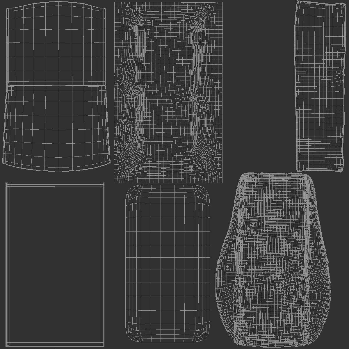 White Salmon Carton Pack - trout cardboard container  3D model_5