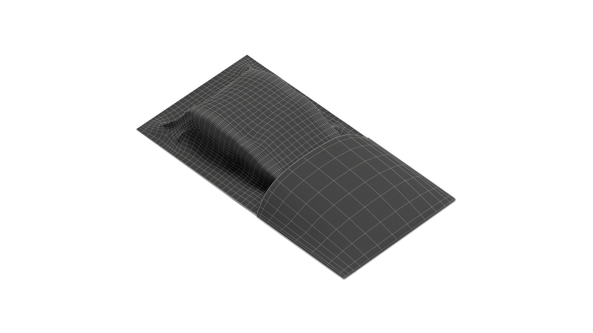 White Salmon Carton Pack - trout cardboard container  3D model_6