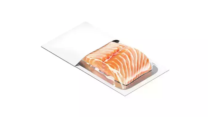 White Salmon Carton Pack - trout cardboard container 