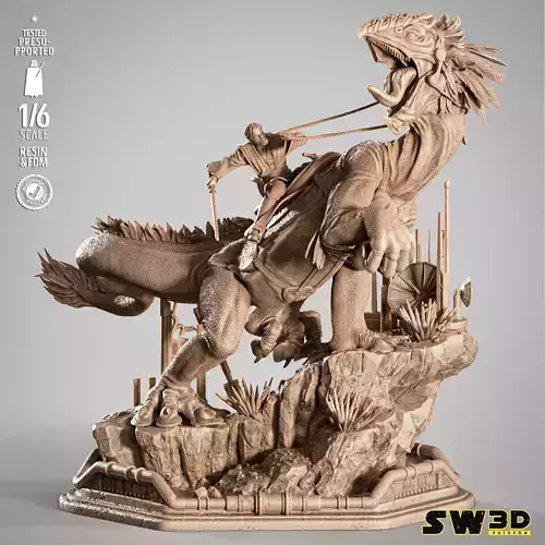 STAR WARS Obi Wan on Boga Sculpture