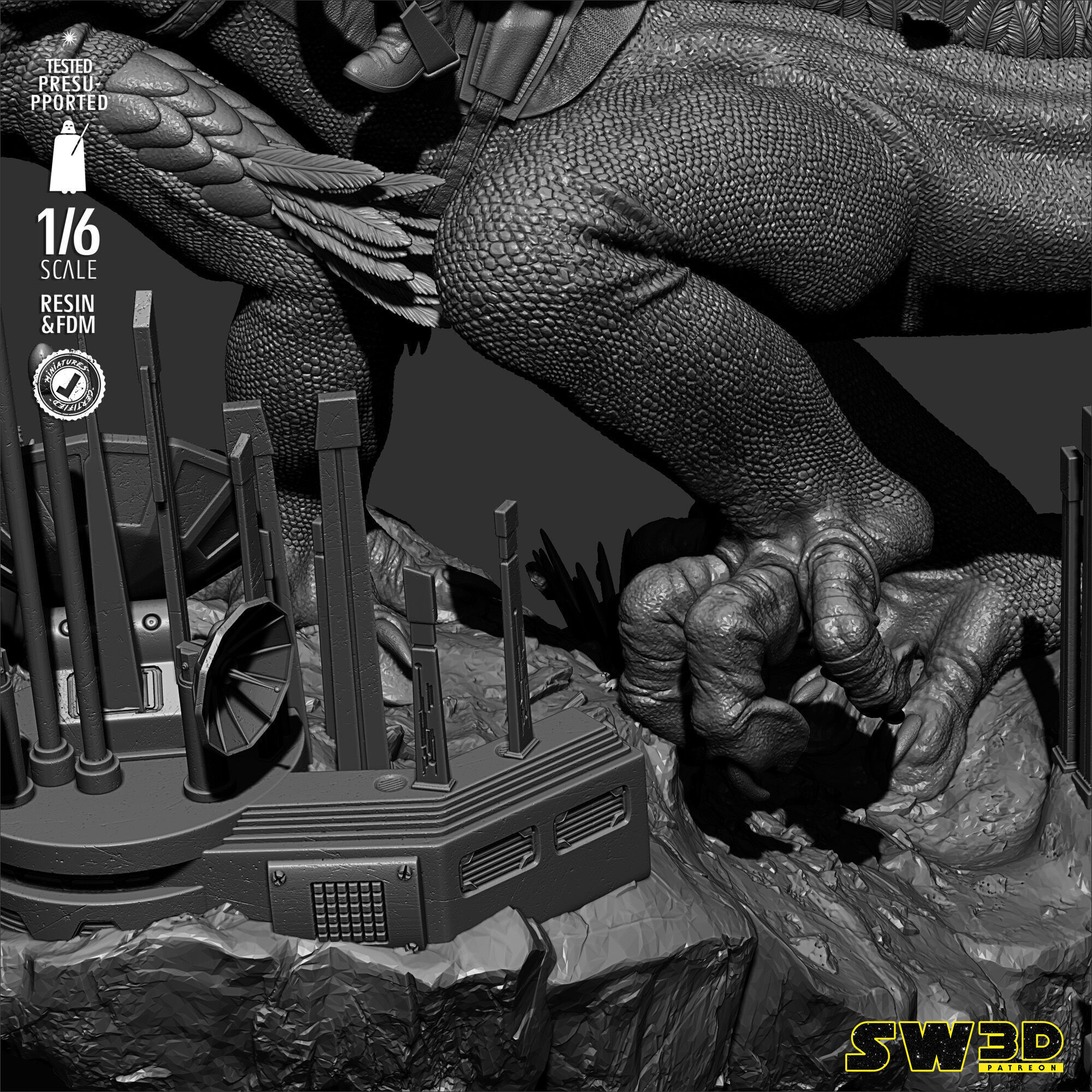 STAR WARS Obi Wan on Boga Sculpture 3D print model_32