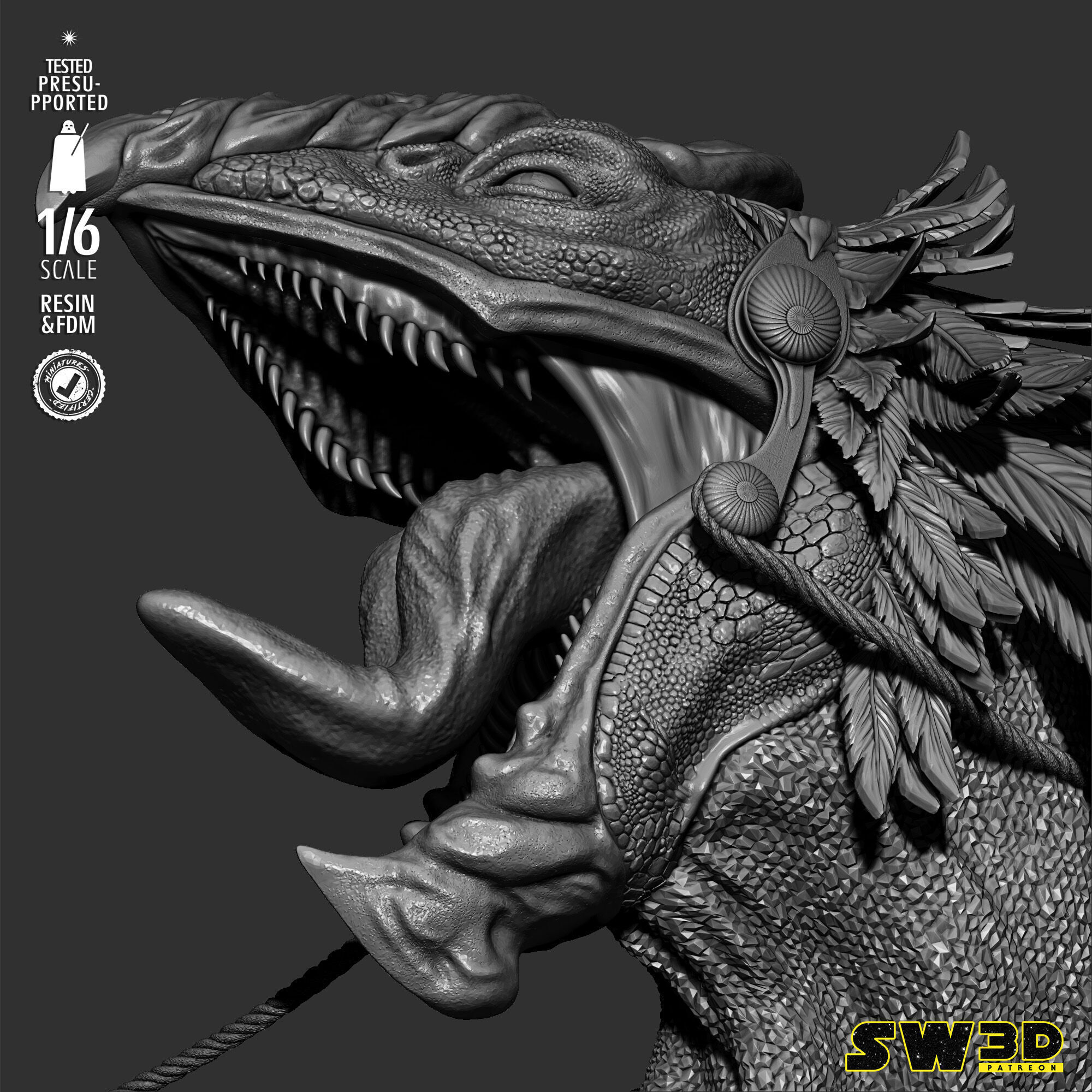 STAR WARS Obi Wan on Boga Sculpture 3D print model_42