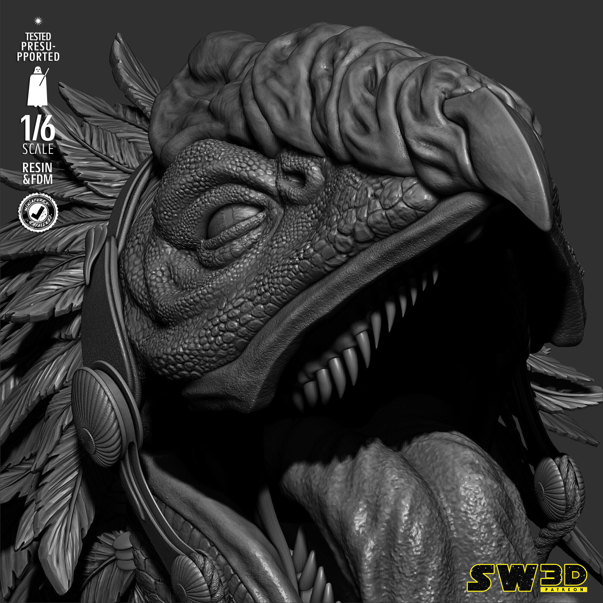 STAR WARS Obi Wan on Boga Sculpture 3D print model_39