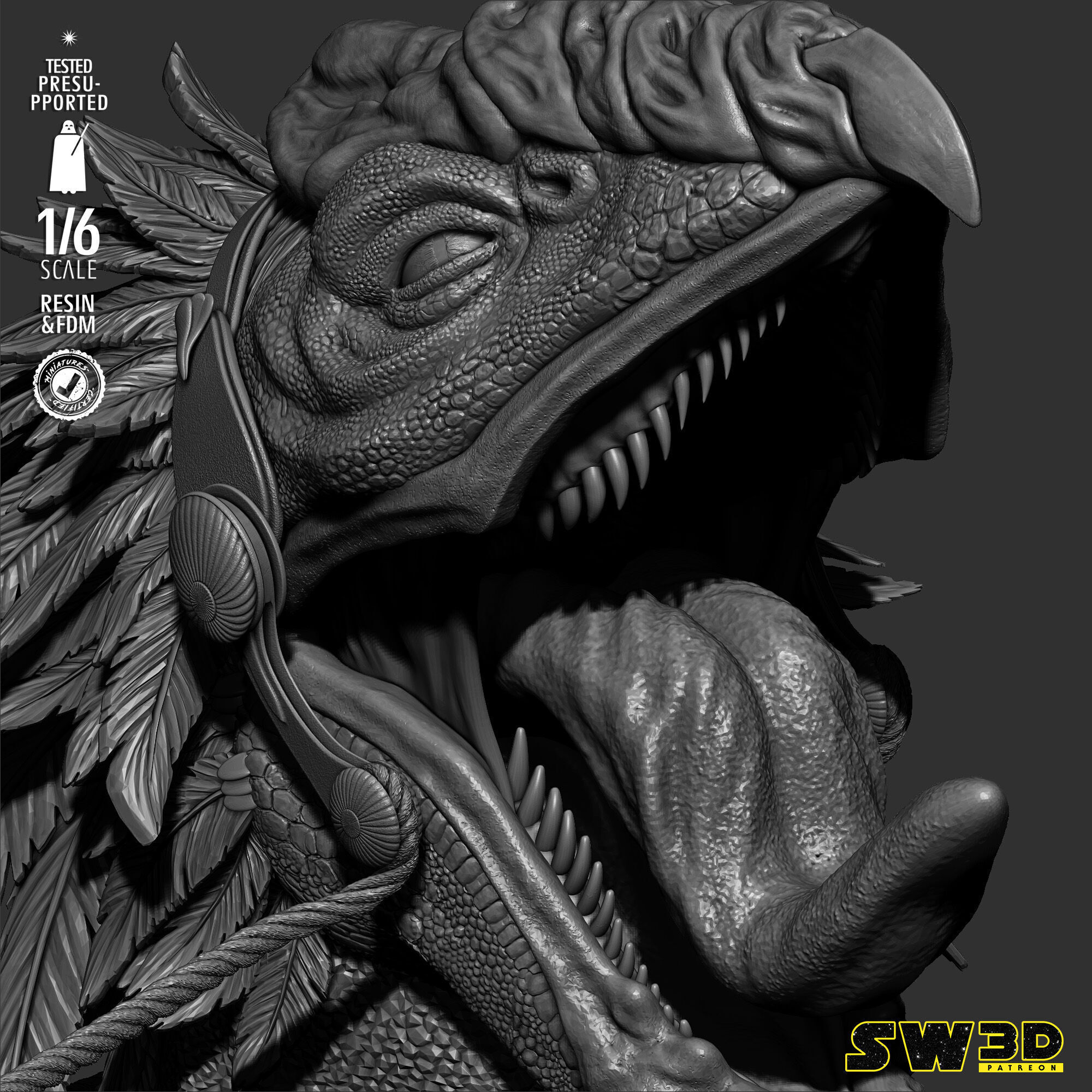 STAR WARS Obi Wan on Boga Sculpture 3D print model_40