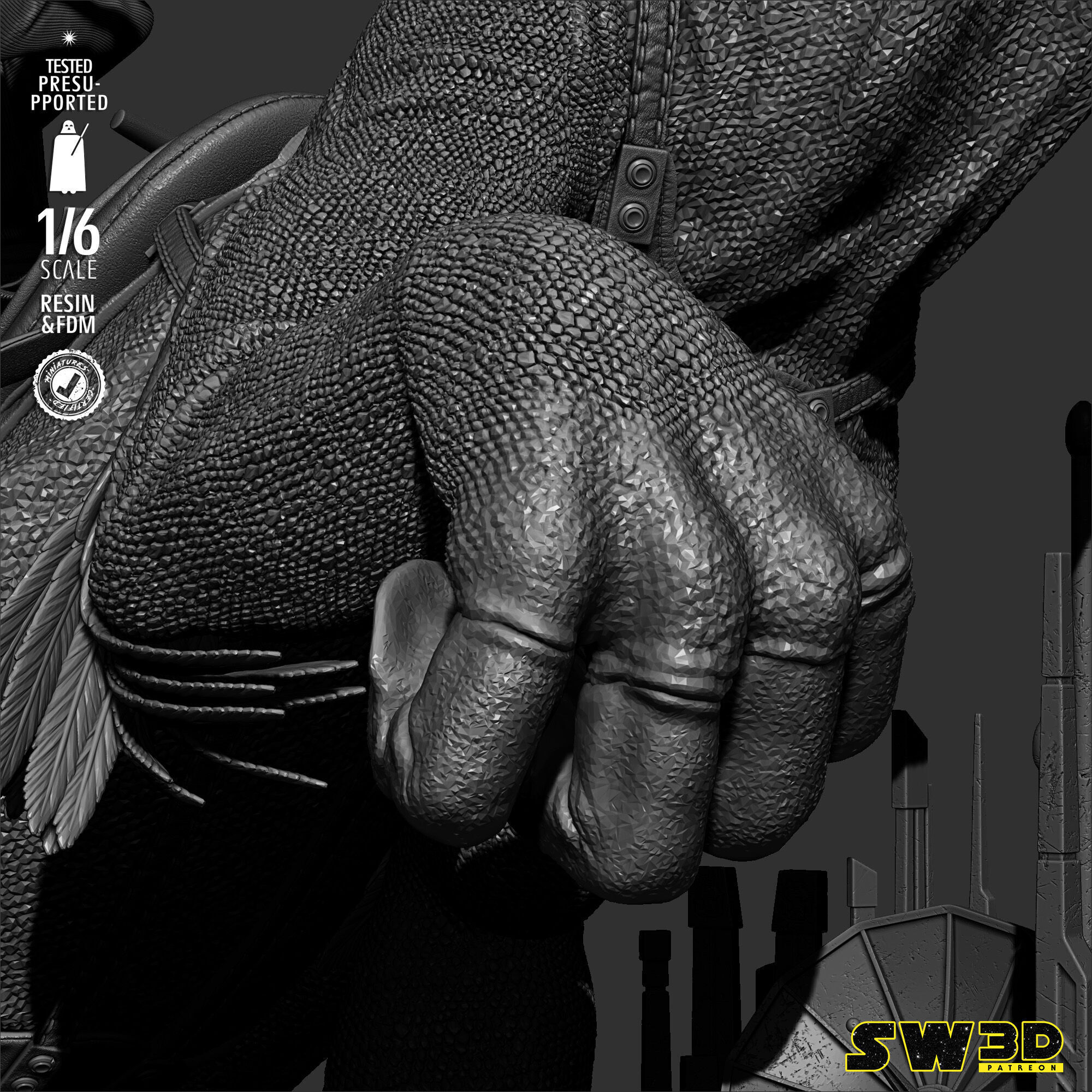 STAR WARS Obi Wan on Boga Sculpture 3D print model_29