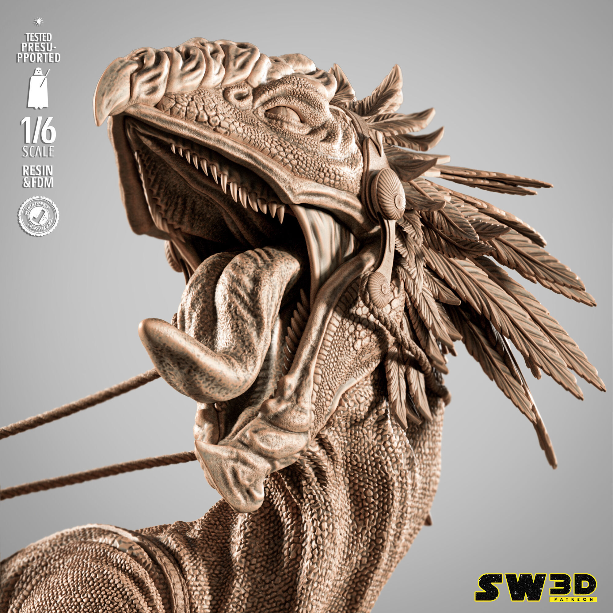 STAR WARS Obi Wan on Boga Sculpture 3D print model_8