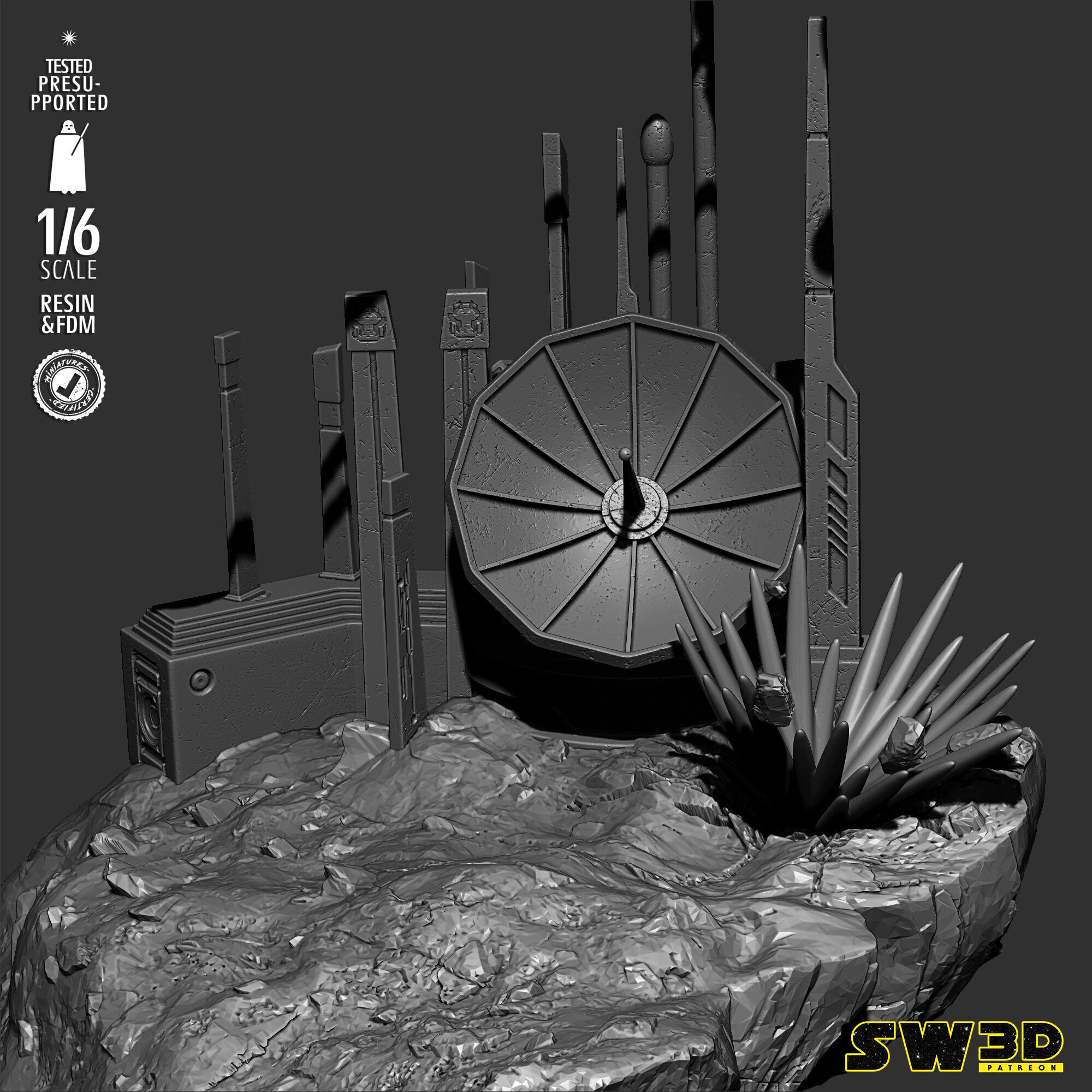 STAR WARS Obi Wan on Boga Sculpture 3D print model_36