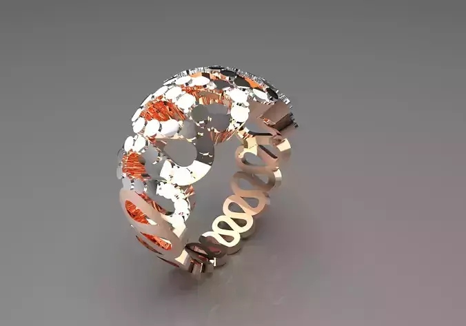 Luxury two-tone ring slim design model gr0090 3D print model