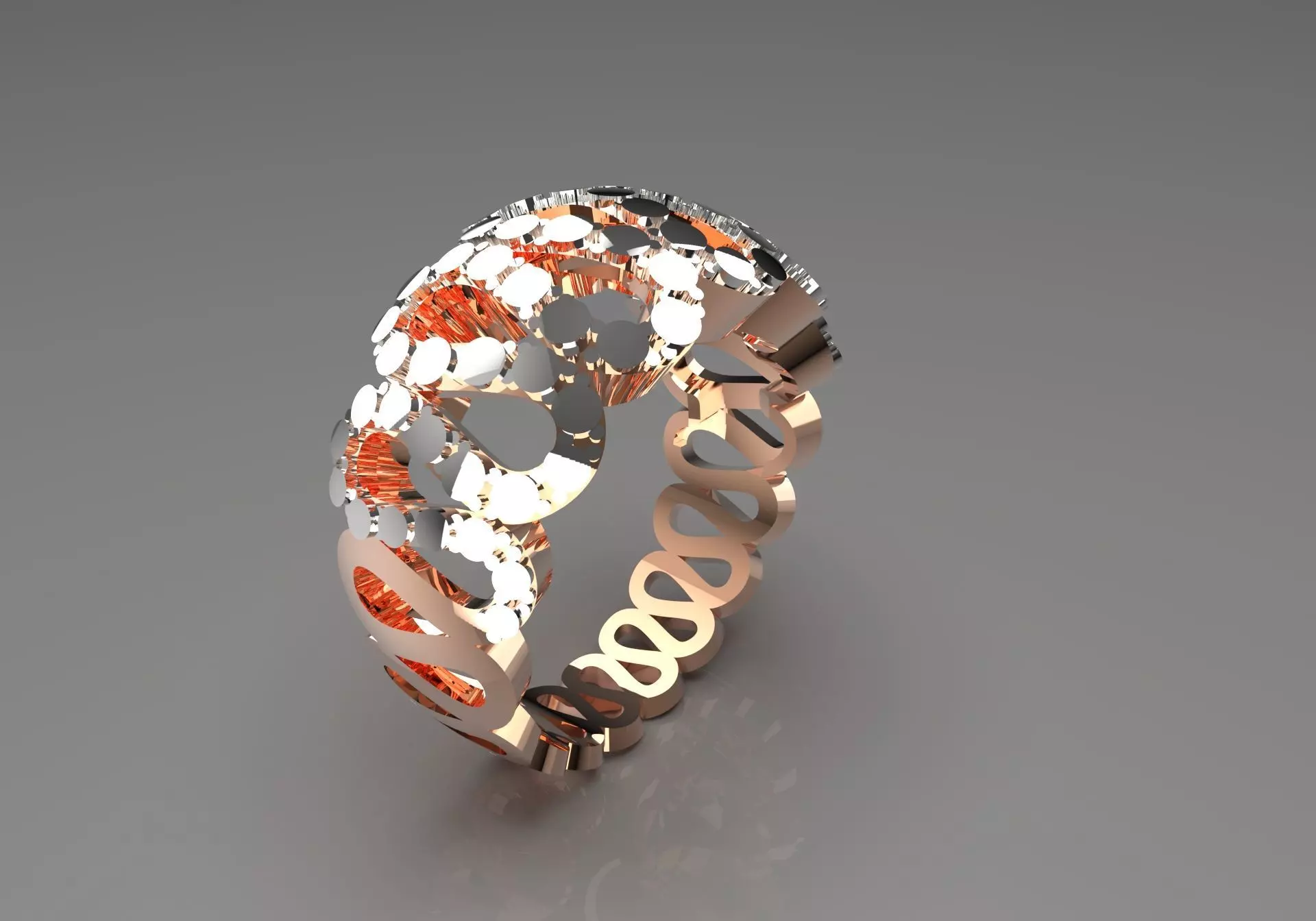 Luxury two-tone ring slim design model gr0090 3D print model