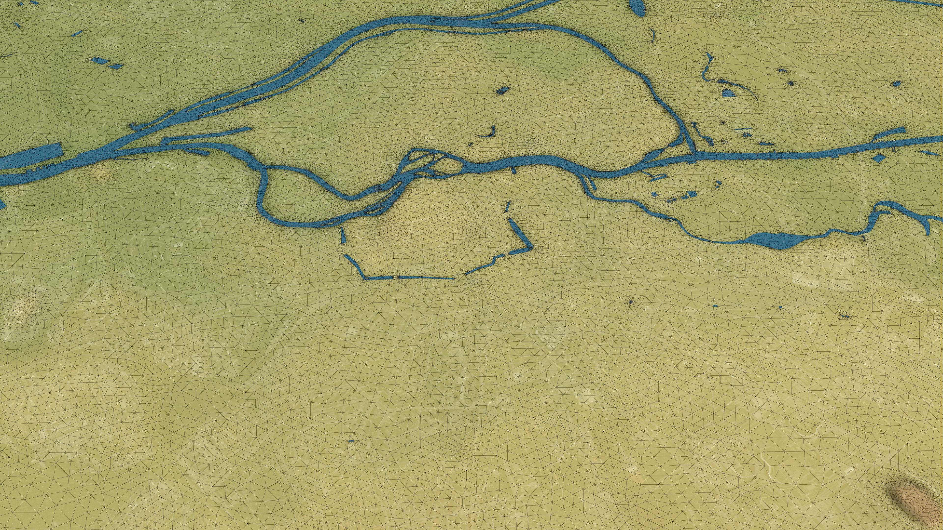 Wroclaw - Topography Terrain Low-poly 3D model_26